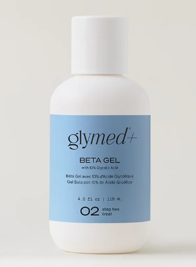 Glymed Beta Gel bottle on a white background