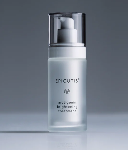 Skincare bottle labeled 'Epicutis' on a gray background