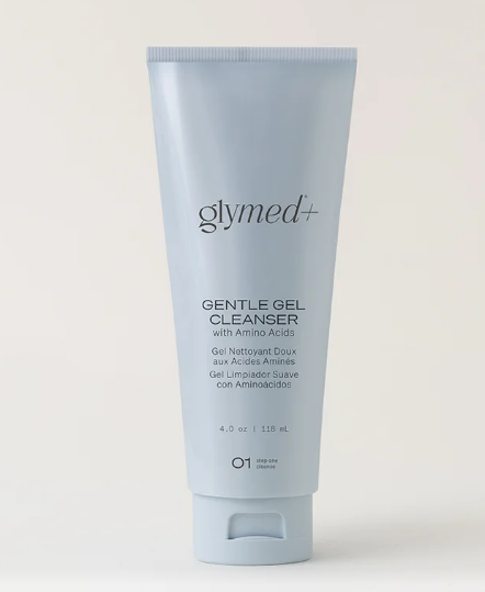 Glymed Gentle Gel Cleanser tube on a white background