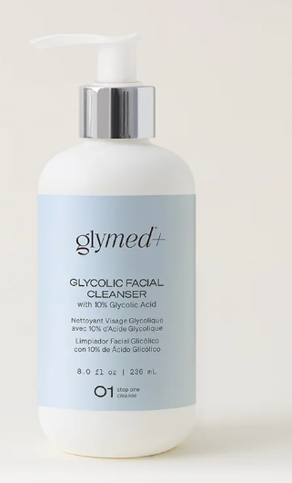 Glymed Glycolic Facial Cleanser bottle on a white background