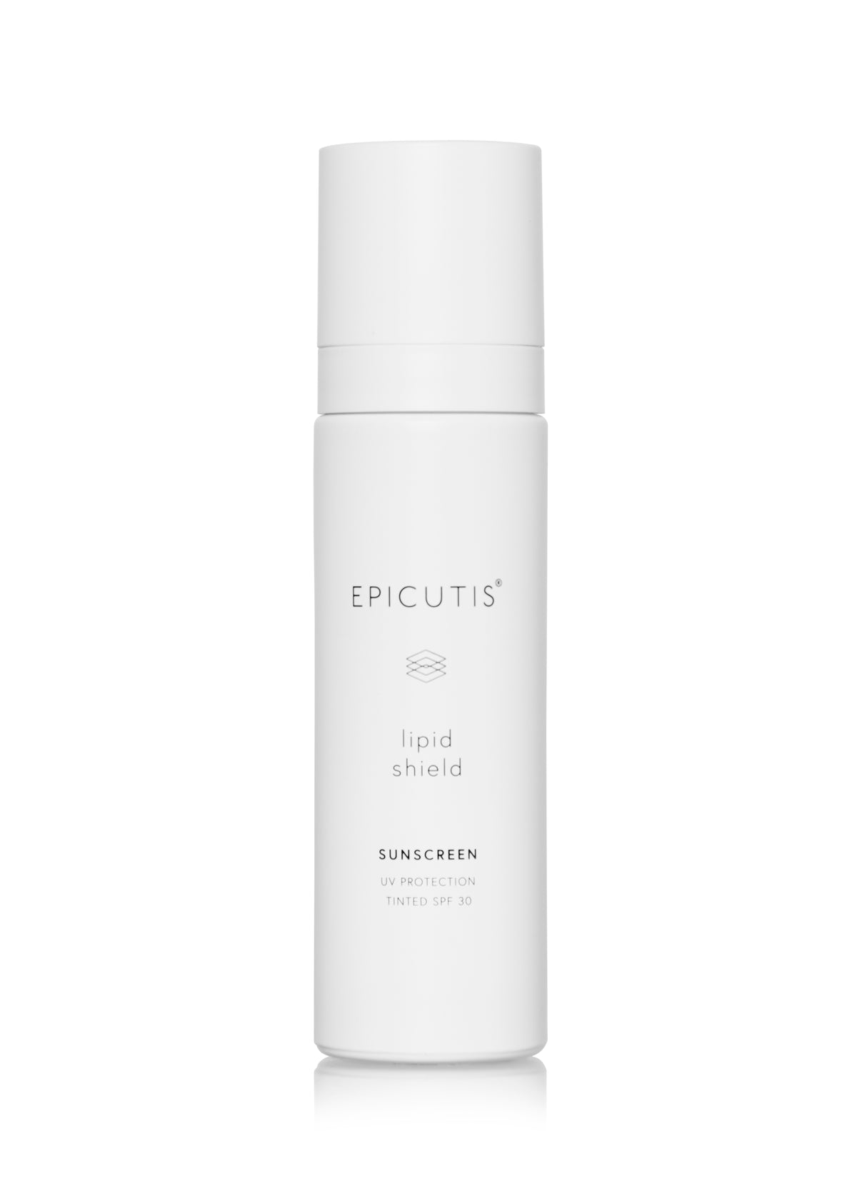Epicutis lipid shield sunscreen bottle on a white background