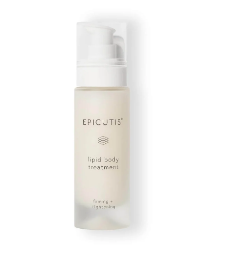 Epicutis lipid body treatment bottle on a white background