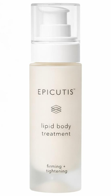 Epicutis lipid body treatment bottle on a white background