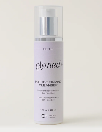 Glymed Peptide Firming Cleanser bottle on a white background